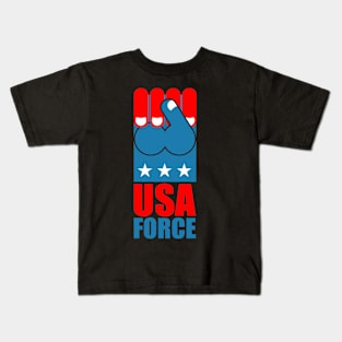 USA force hand. American fist Kids T-Shirt